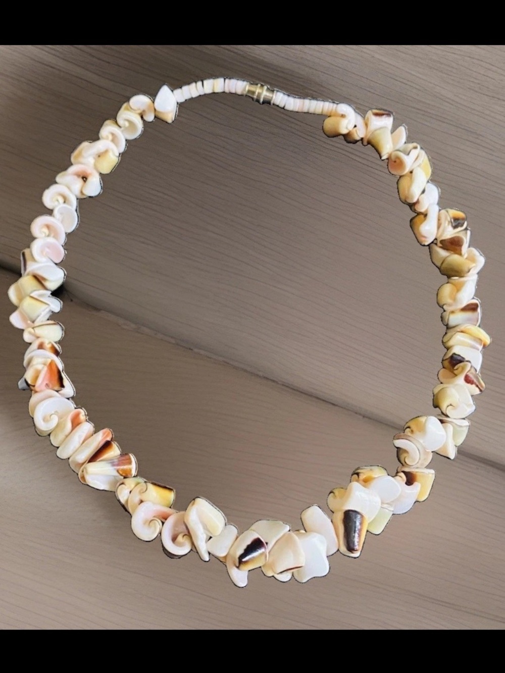 Women’s Spiral Conch Shells Necklace Boho Beach Choker Hawaiin Surfer 17”